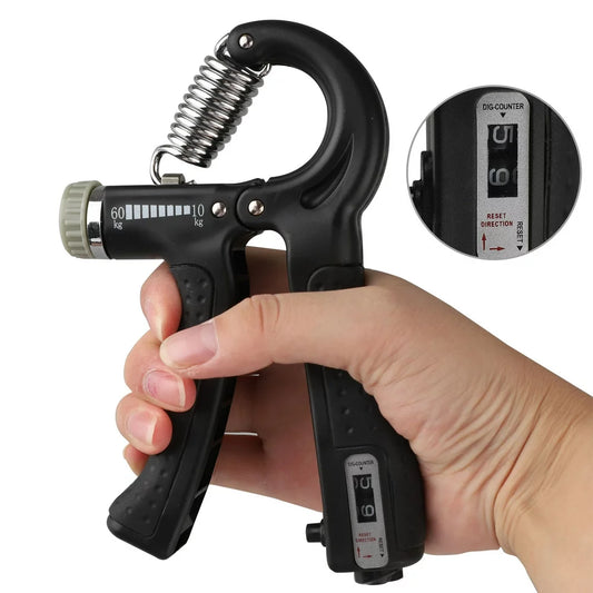 Hand Grip Strengthener,  Hand Squeezer Exerciser Adjustable Resistance 22-132Lbs for Forearm Finger Train, Black
