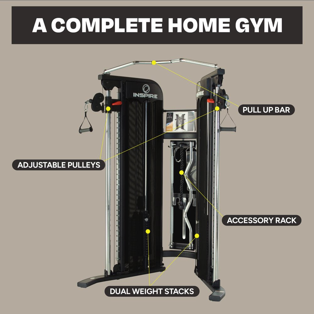 FT1 Heavy-Duty Functional Trainer Workout Machine Home Gym for Total Body Strength Training